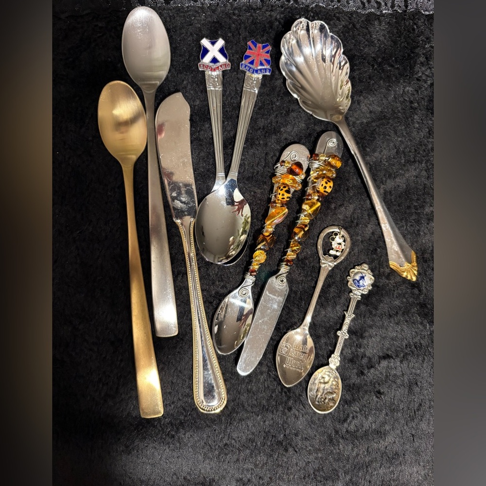 Vintage Spoon & Knife lot - 10 Pcs EUC